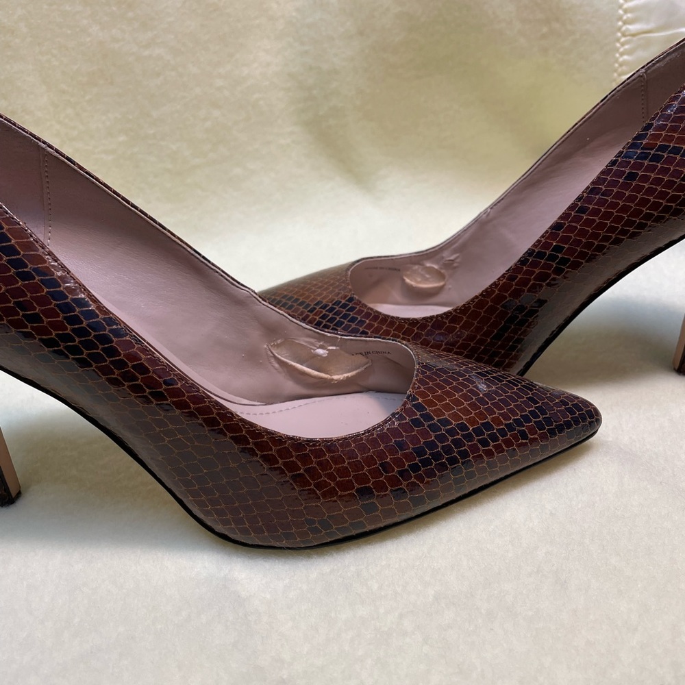 Brown snake skin White House Black Market pumps